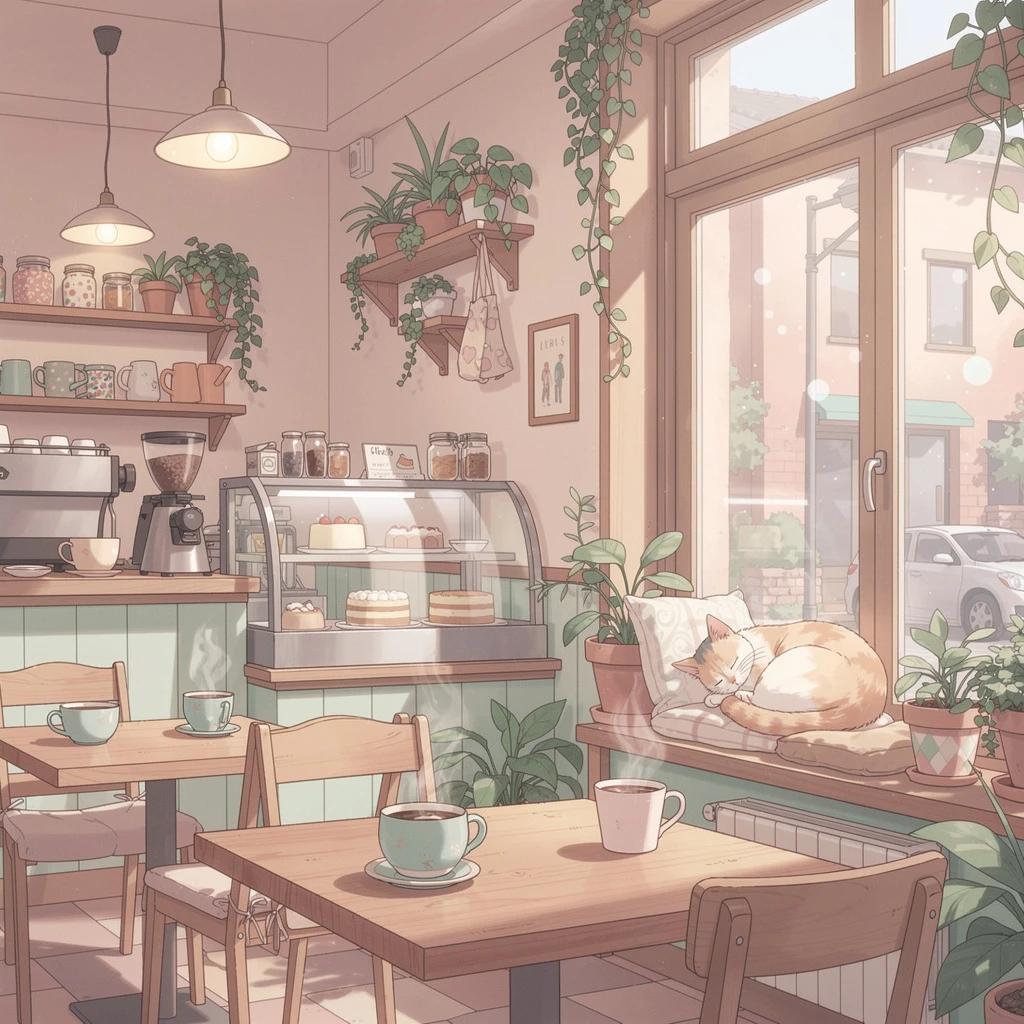 FLUX 2 Pro - Cozy Anime Cafe