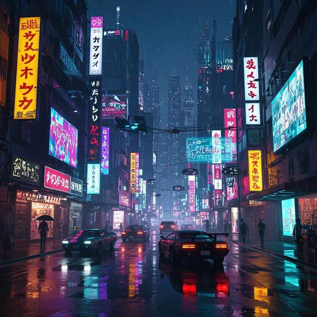 HiDream L1 Dev - Cyberpunk City
