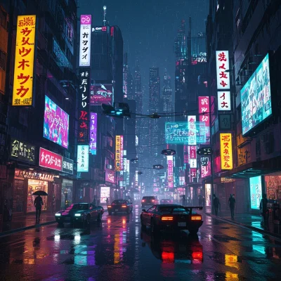 HiDream L1 Dev - Cyberpunk City