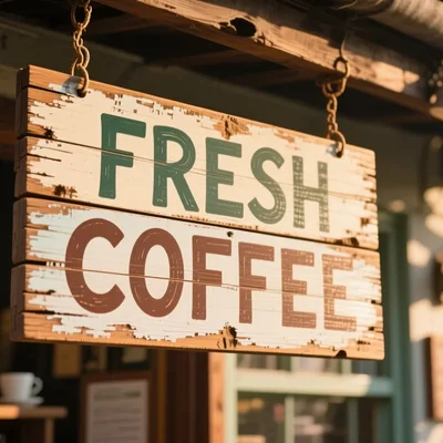 Qwen Image - Coffee Shop Sign