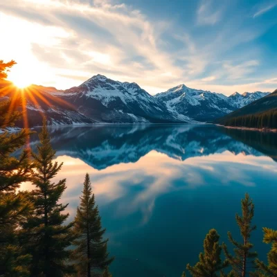 FLUX Schnell - Mountain Lake Sunrise