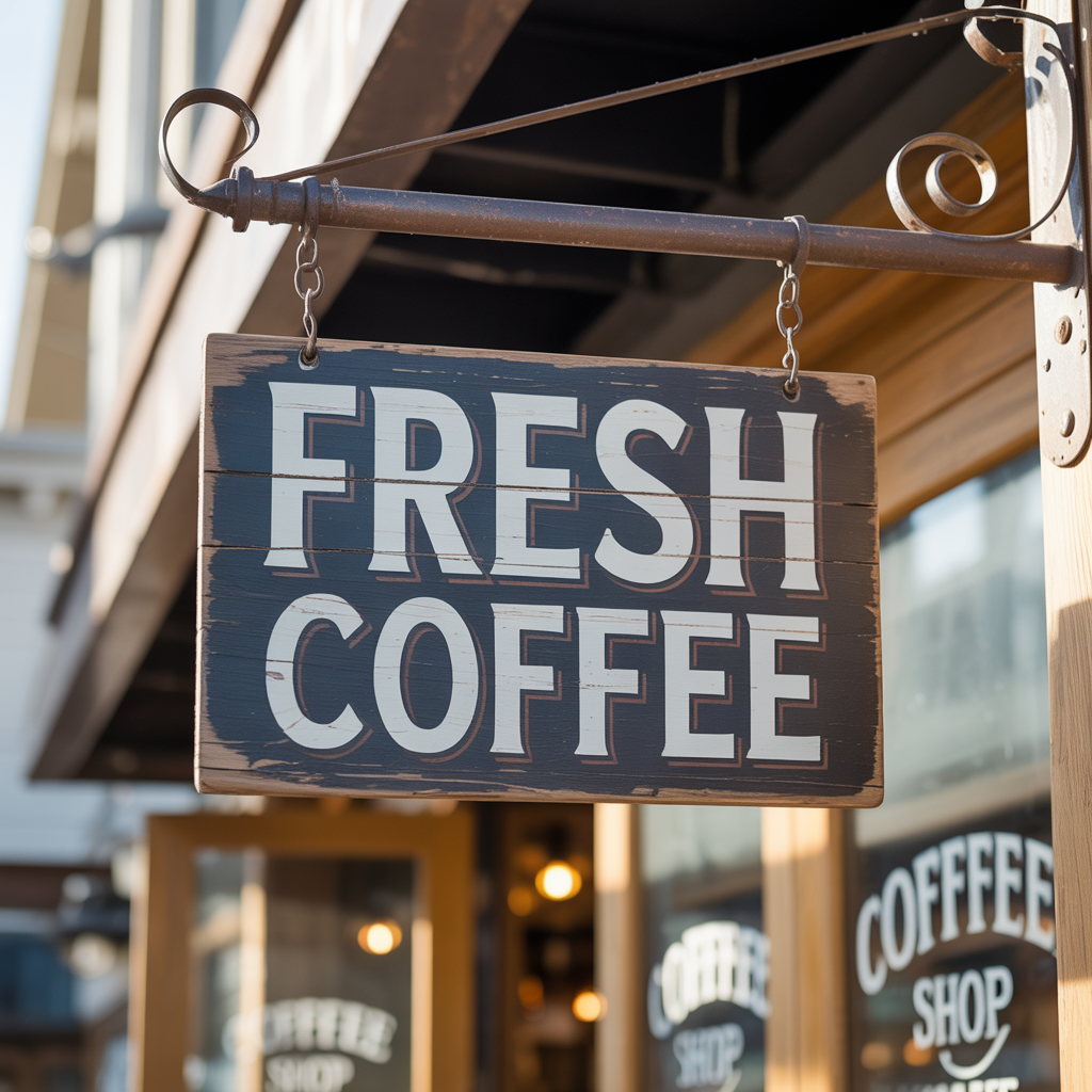 Ideogram v3 - Coffee Shop Sign