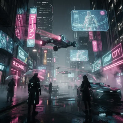 FLUX 2 Pro - Cyberpunk City