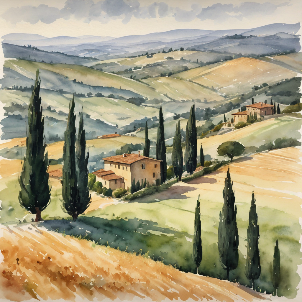 DreamShaper XL Alpha 2 - Watercolor Landscape