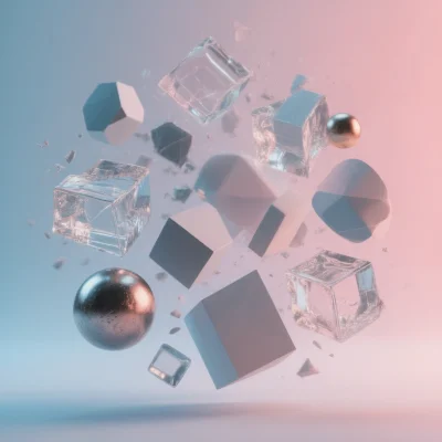 Hunyuan Image 3 - Abstract 3D Shapes