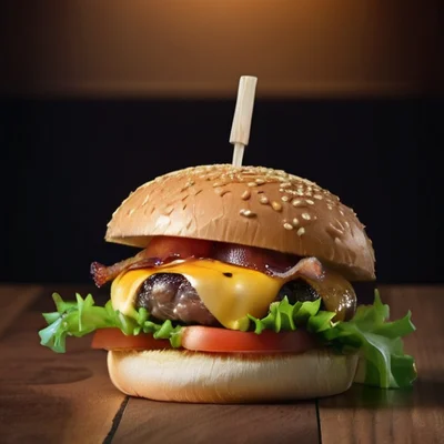Realistic Stock Photo v2.0 - Gourmet Burger