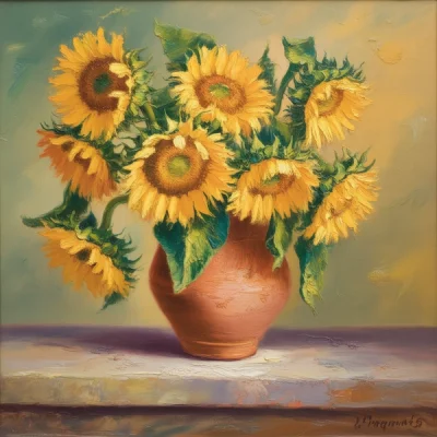 Ideogram v3 Turbo - Oil Painting Flowers