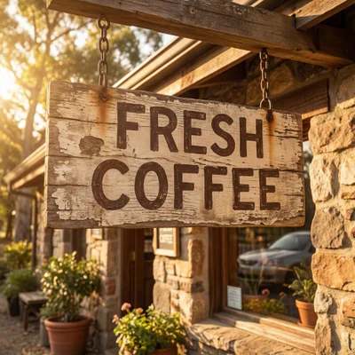 Nano Banana Pro - Coffee Shop Sign