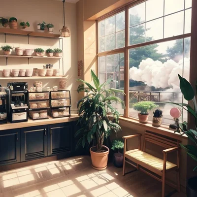 DreamShaper 8 - Cozy Anime Cafe