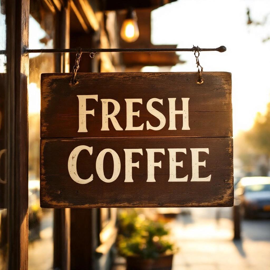 HiDream L1 Full - Coffee Shop Sign