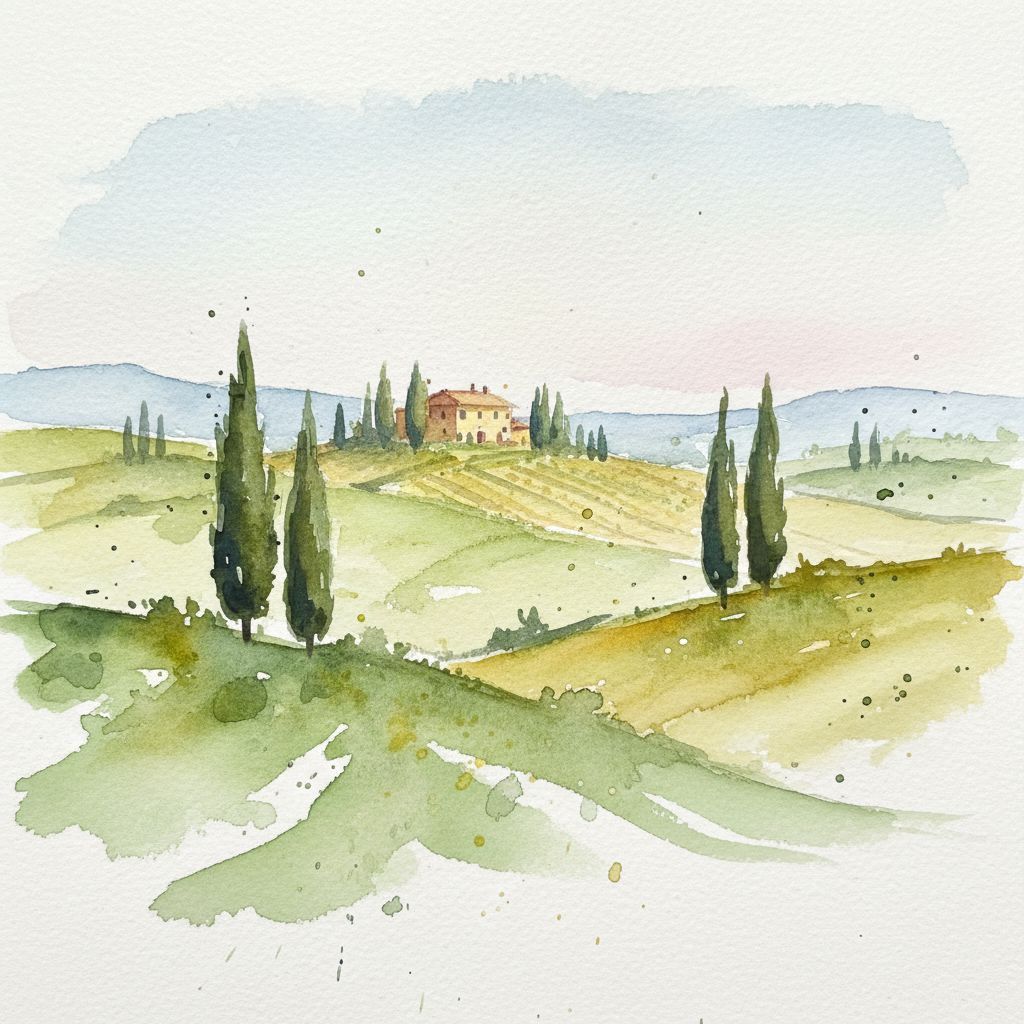 Nano Banana - Watercolor Landscape