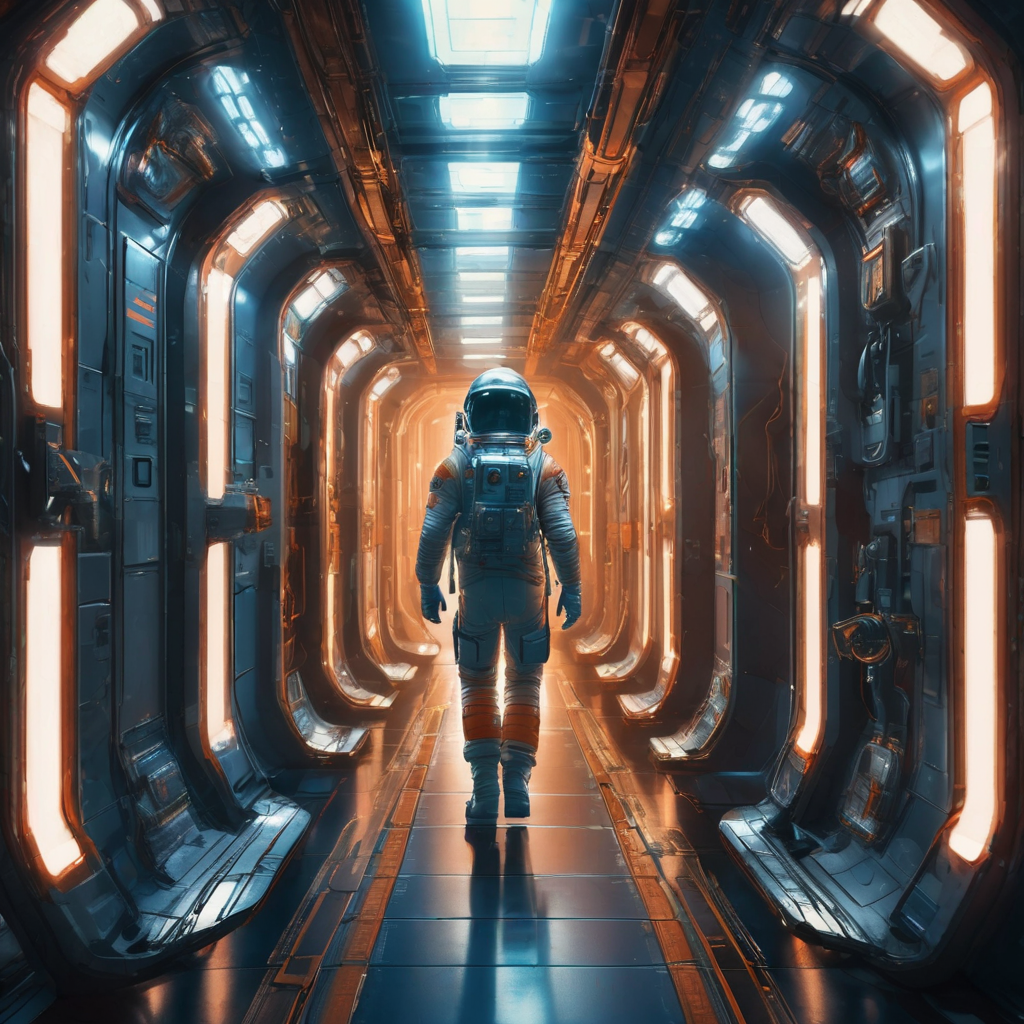 DreamShaper XL Alpha 2 - Sci-Fi Corridor