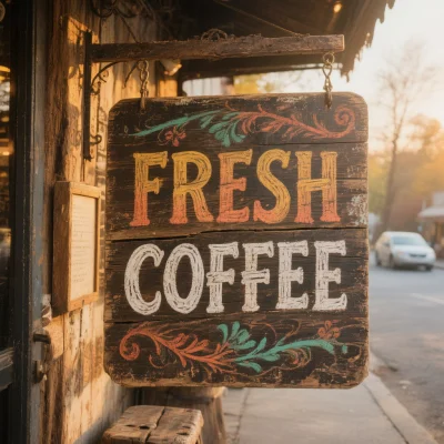 Hunyuan Image 3 - Coffee Shop Sign