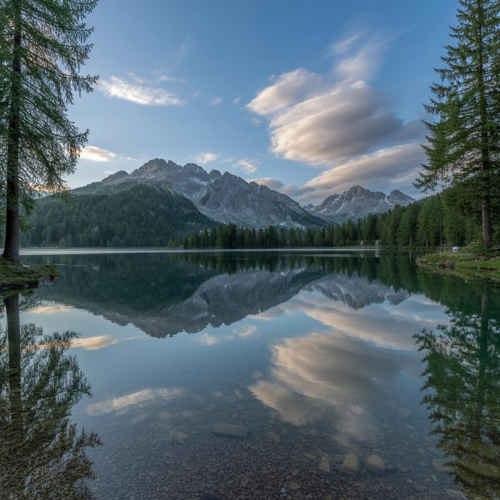 Ideogram v3 - Mountain Lake Sunrise