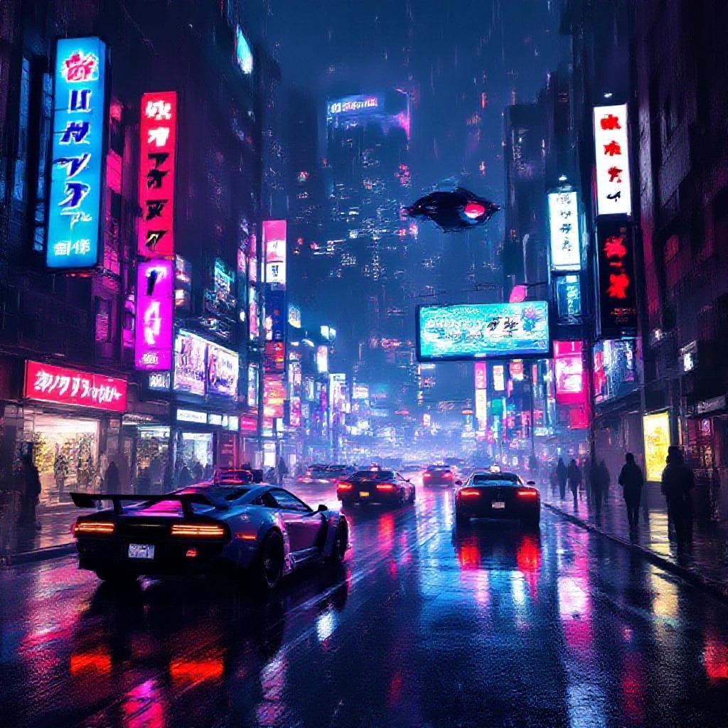 HiDream L1 Fast - Cyberpunk City