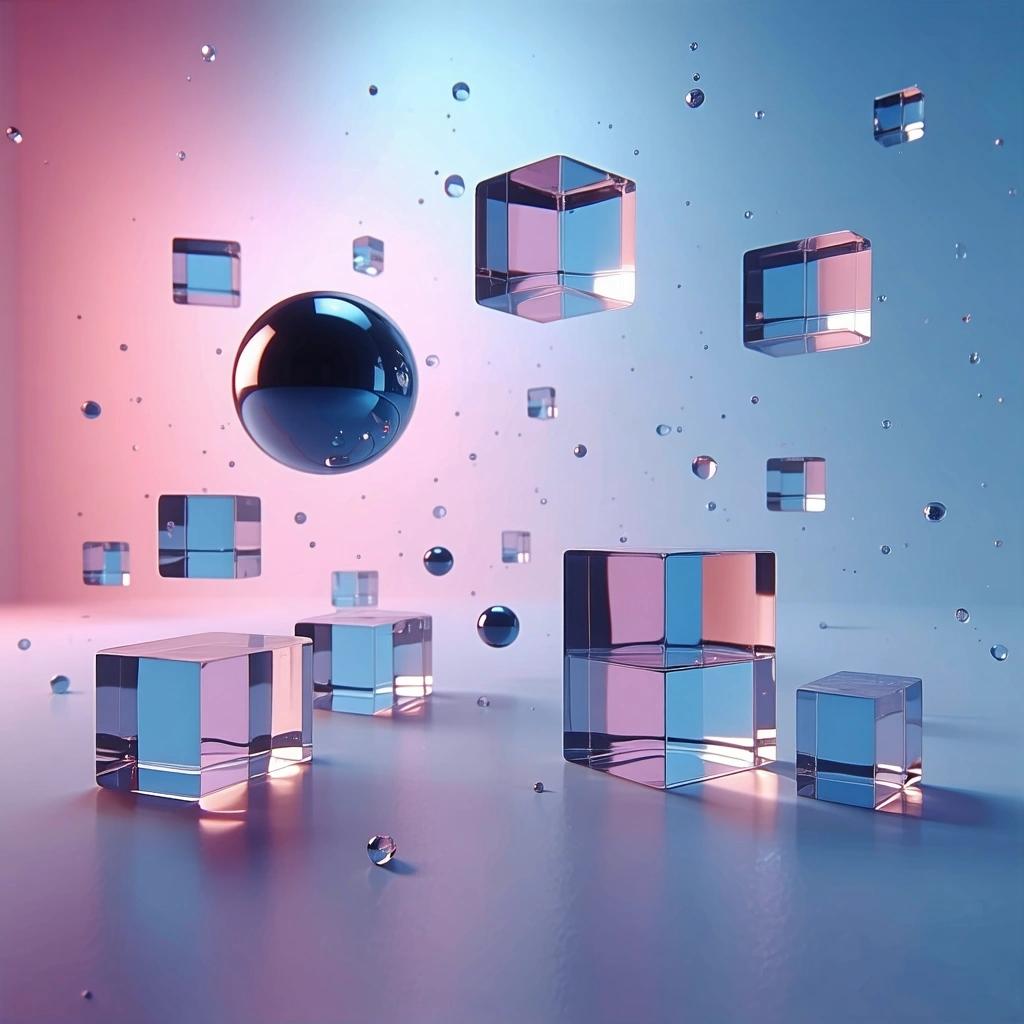 Stable Diffusion 3.5 Large - Abstract 3D Shapes