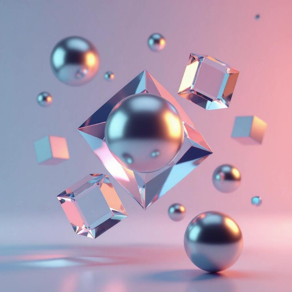 HiDream L1 Dev - Abstract 3D Shapes