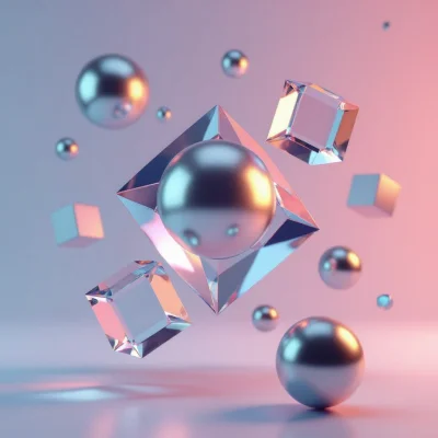 HiDream L1 Dev - Abstract 3D Shapes