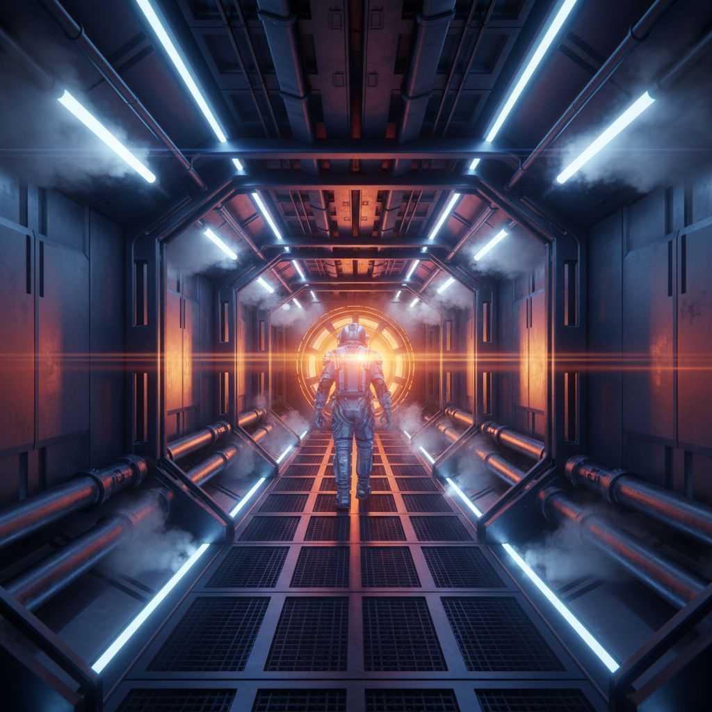 Nano Banana - Sci-Fi Corridor