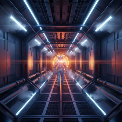 Nano Banana - Sci-Fi Corridor