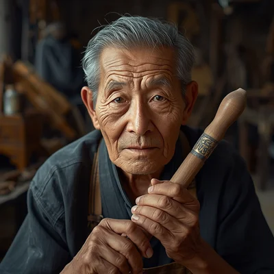 Leonardo Lucid Origin - Elderly Craftsman