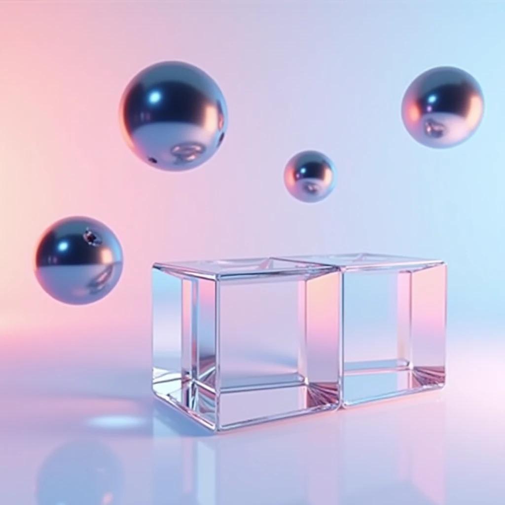 FLUX Dev - Abstract 3D Shapes