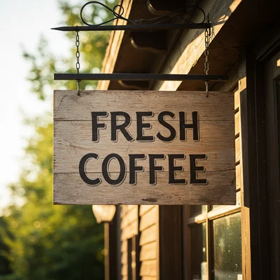 Google Imagen 3 - Coffee Shop Sign