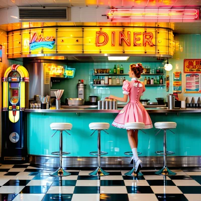 Stable Diffusion 3.5 Large - Retro Diner