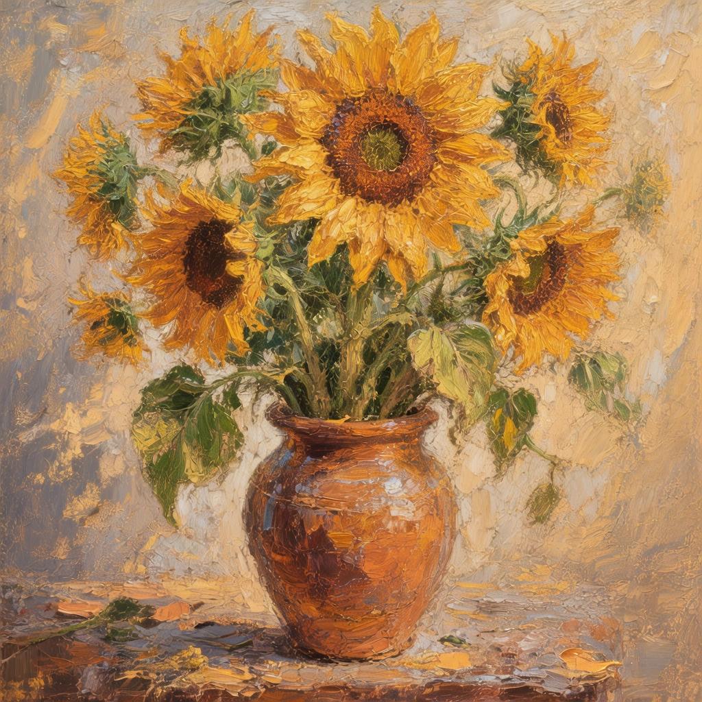 Hunyuan Image 3 - Oil Painting Flowers