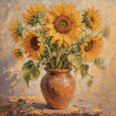 Hunyuan Image 3 - Oil Painting Flowers