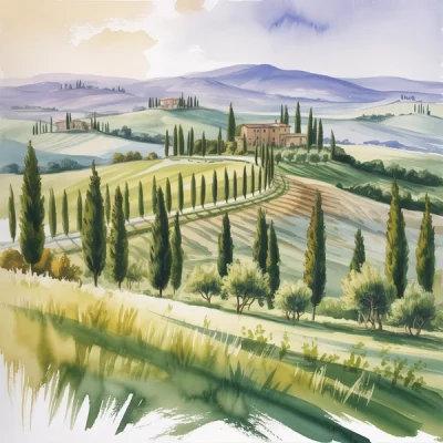 Ideogram v3 - Watercolor Landscape