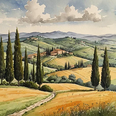 Husly Realism XL v2 - Watercolor Landscape