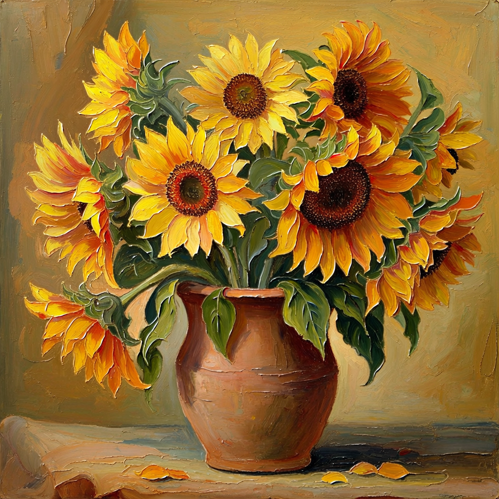 Bria FIBO - Oil Painting Flowers
