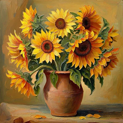 Bria FIBO - Oil Painting Flowers
