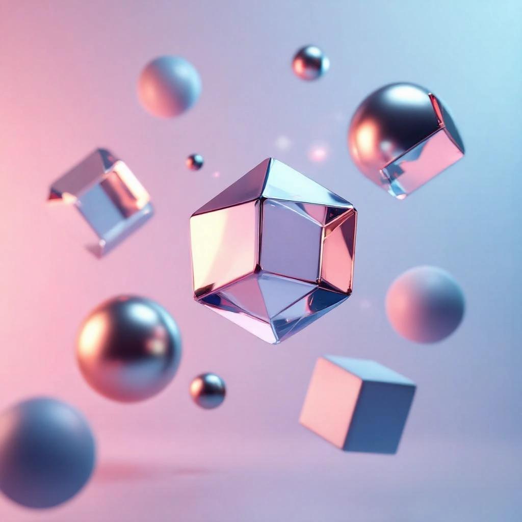 HiDream L1 Full - Abstract 3D Shapes