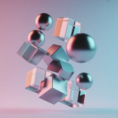 Ideogram v3 - Abstract 3D Shapes