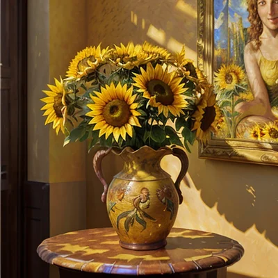 Epic Realism Natural Sin - Oil Painting Flowers