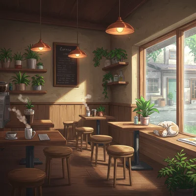 Google Imagen 3 - Cozy Anime Cafe