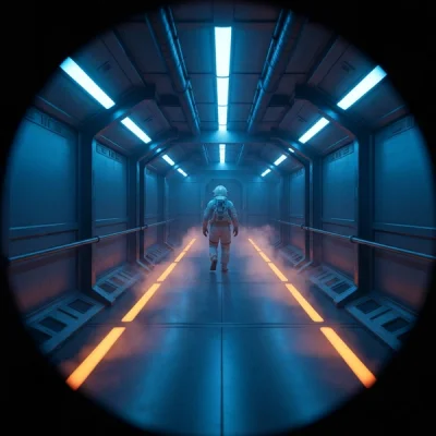 Google Imagen 4 Fast - Sci-Fi Corridor