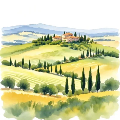 HiDream L1 Full - Watercolor Landscape