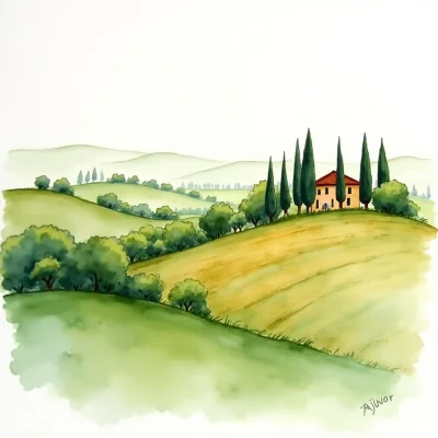 FLUX Dev - Watercolor Landscape