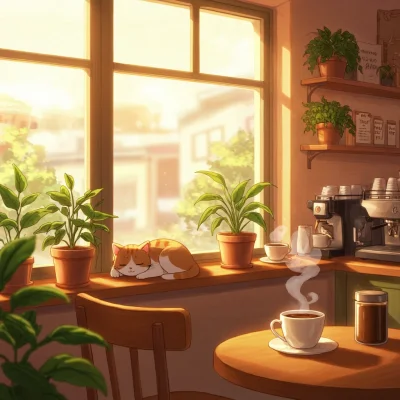 HiDream L1 Full - Cozy Anime Cafe