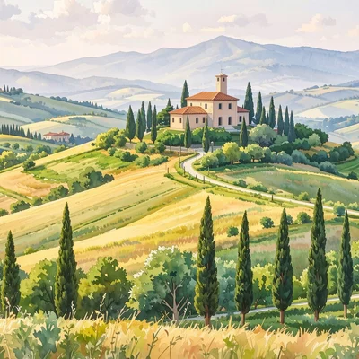 Wan 2.2 Image - Watercolor Landscape