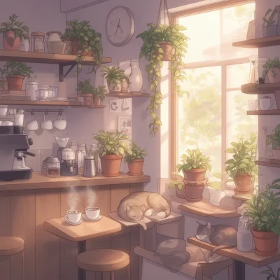 FLUX 2 Dev - Cozy Anime Cafe