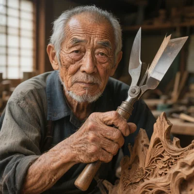 Hunyuan Image 3 - Elderly Craftsman