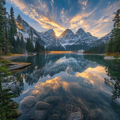 NVIDIA Sana Sprint - Mountain Lake Sunrise