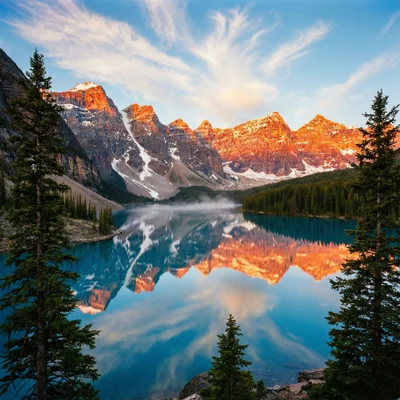 Nano Banana Pro - Mountain Lake Sunrise