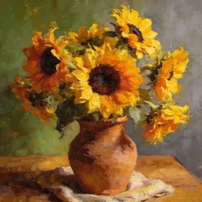 Seedream 4.5 - Oil Painting Flowers