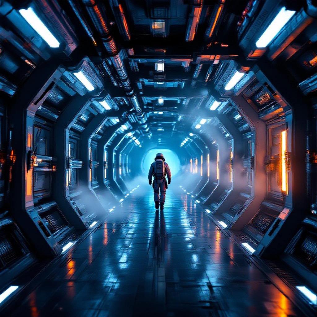 HiDream L1 Fast - Sci-Fi Corridor