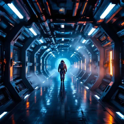 HiDream L1 Fast - Sci-Fi Corridor